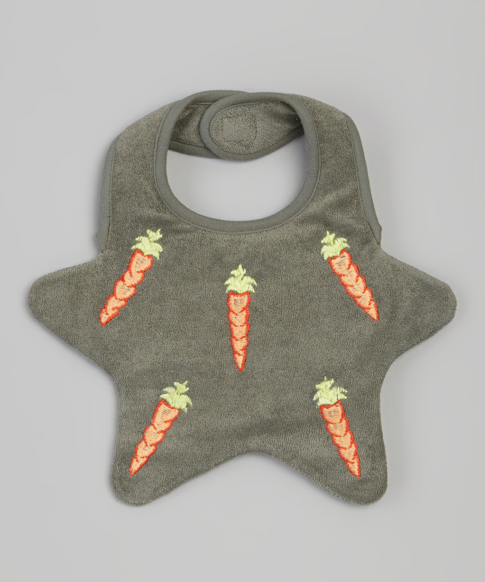 Gray Carrot Star Bib | Dail...