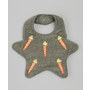 Gray Carrot Star Bib | Daily deals for moms, babies and kids