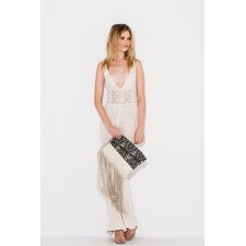 Indigo Fringe Crossbody Bag