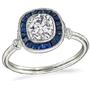 Cushion Cut Diamond Sapphir...
