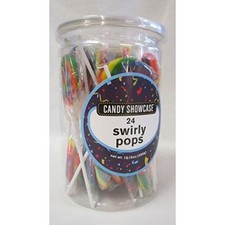 24 rainbow swirly mini pops