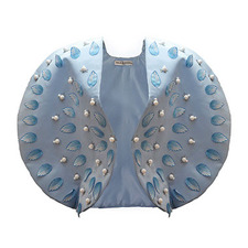 Avant garde spherical jacket whit gemstones and leaves