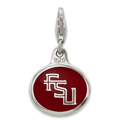 Sterling Silver Enamel Flor...