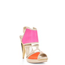 BCBGMAXAZRIA - FOOTWEAR: VIEW ALL: RUNWAY HEX COLOR-BLOCKED SANDAL