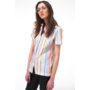 NY VINTAGE MULTI STRIPE SHORT SLEEVE TOP