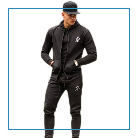 Gym King Black Tracksuit Top