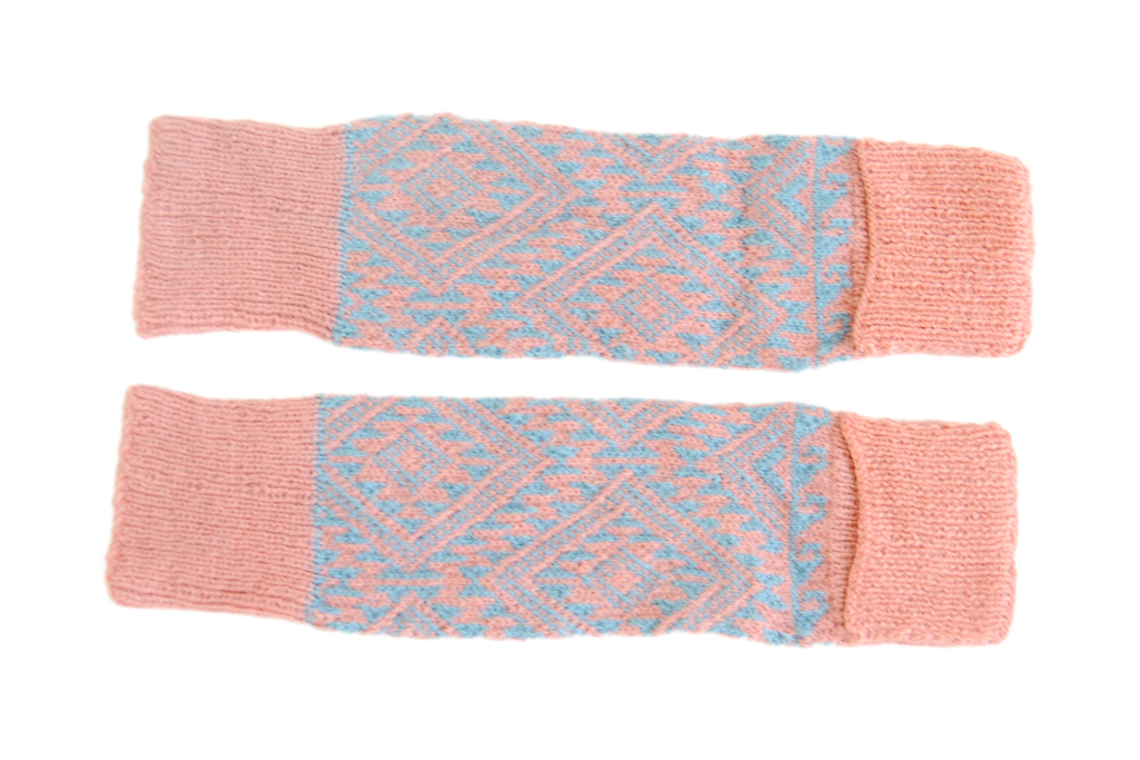 Leg/Arm Warmers: Salmon & Blue