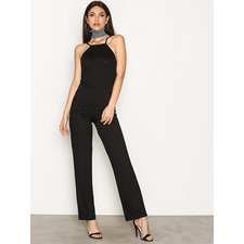 Crepe Neckline Jumpsuit
