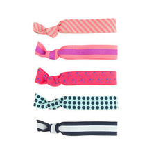Girls' knotted hair ties five-pack