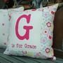 Flower cushion with first letter - PetitePeople