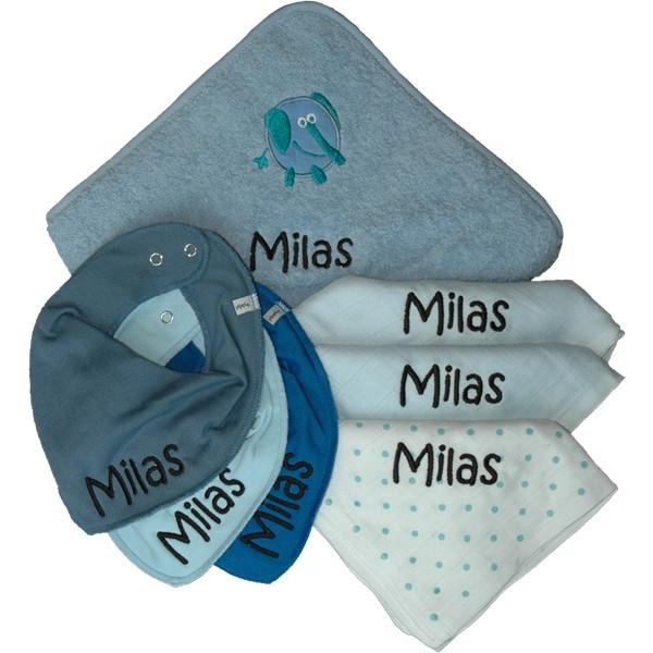 Baby gift basket grey - Boy...