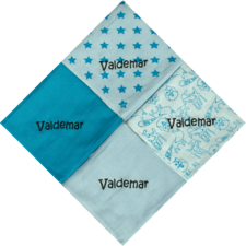 Cloth diapers with print and name - blue - PetitePeople