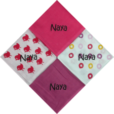 Lovely cloth diapers with print and name - pink - PetitePeople