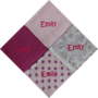 Personalised cloth diapers, soft pink muslin squares with name - PetitePeople
