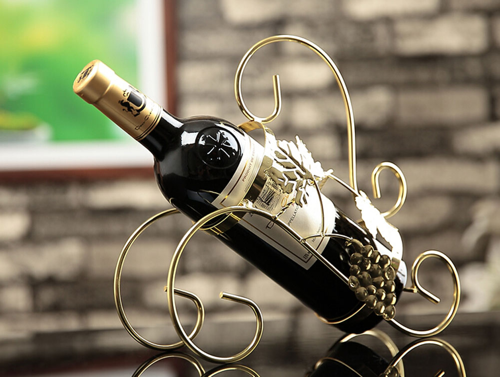 Gold Grape Leaf Iron Wine R...
