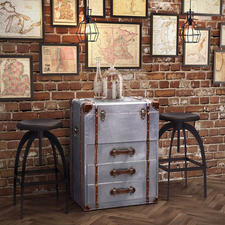 Aristotle Bar Stool in Antique Black