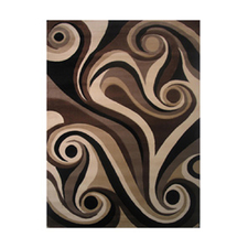 Princess Multi-Color Area Rug Contemporary Swirl Design - 6.8x10