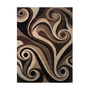 Princess Multi-Color Area Rug Contemporary Swirl Design - 6.8x10