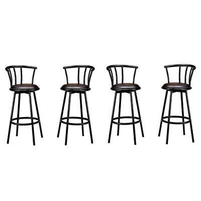 Metal Black Swivel Vinyl Se...