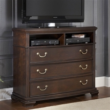Wrentham Transitional Antique Bronzed Knobs TV Chest Stand Armoire
