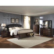 Loretta Wrentham Transitional Antique Bronzed Knobs Queen King Bedroom Set