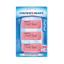 Paper Mate Pink Pearl Large Eraser, 3 pack