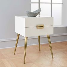 Hayworth Nightstand - White Lacquer
