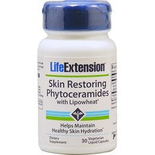 Life Extension Skin Restoring Ceramides W/Lipowheat™ 30 Liquid Capsules