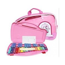 Samick 27Key Student Xylophone Instrument With Case And Mallets Pink Color