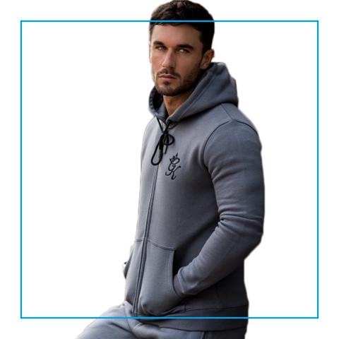 Gym King Tracksuit Top Steel