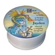 Personalized Storybook Prince 3" Round Trinket Box - PetitePeople