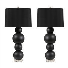 Pair of Black Bubble Lamps – Pieces