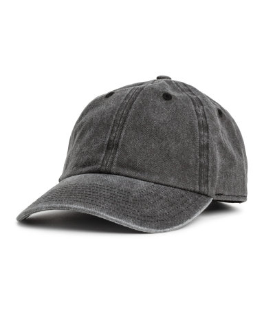 Washed Cotton Cap | Black w...