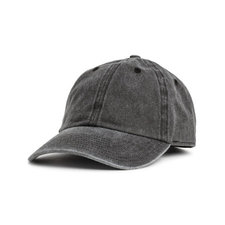 Washed Cotton Cap | Black washed out