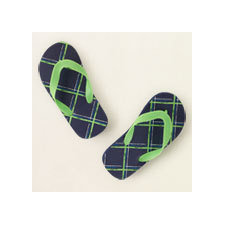 plaid flip flops
