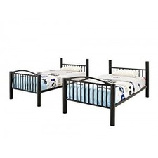 Powell Heavy Metal Black Twin Over Twin Bunk Bed