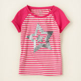 striped active raglan tee