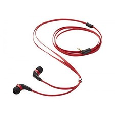 Verbatim Tangle-Free Earphones, Red/Black (99209)