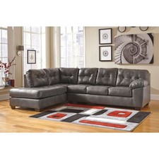 Alliston DuraBlend Grey 2pc Left Arm Facing Corner Chaise Sectional Available Online in Dallas Fort Worth Texas