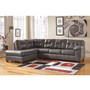 Alliston DuraBlend Grey 2pc Left Arm Facing Corner Chaise Sectional Available Online in Dallas Fort Worth Texas