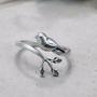 sterling silver handmade bird ring 