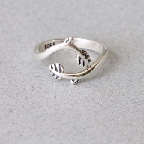 sterling silver leaf and tw...