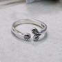 sterling silver leaf ring