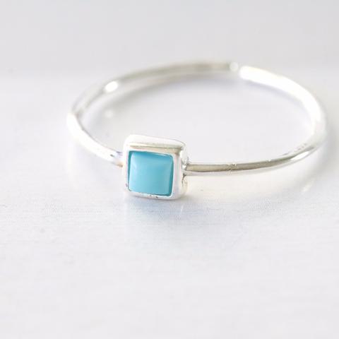 sterling silver with turquo...
