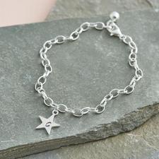 sterling silver star charm bracelet