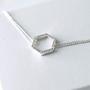 silver crystal hexagon bracelet