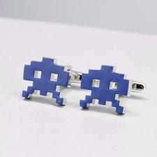 space invader cufflinks Father's Day