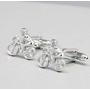 man on bicycle cufflinks Father's Day