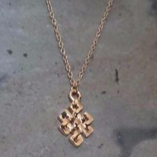 Imp-N-050 Endless Knot Long Knotted Necklace