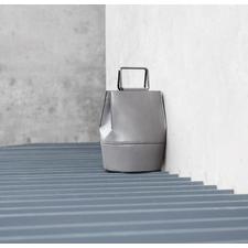 leather bag with metal handle